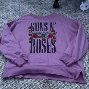 Purple Graphic Sweatshirt